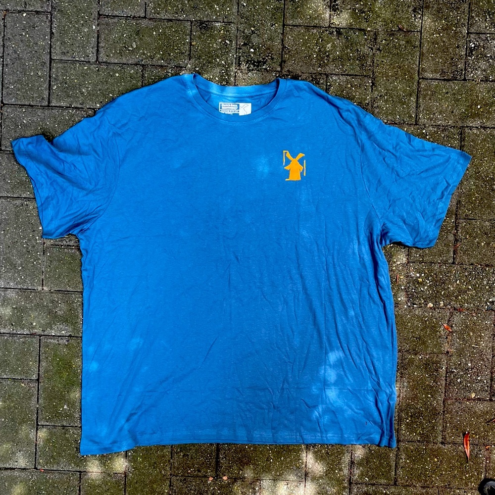 Dutch Bros Blue Tee with Pink Accent